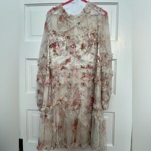 Needle & Thread Trailing Blooms Mini Dress Size 16